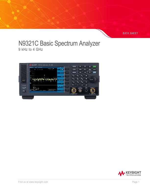 N C Basic Spectrum Analyzer Pdf Asset Page Keysight